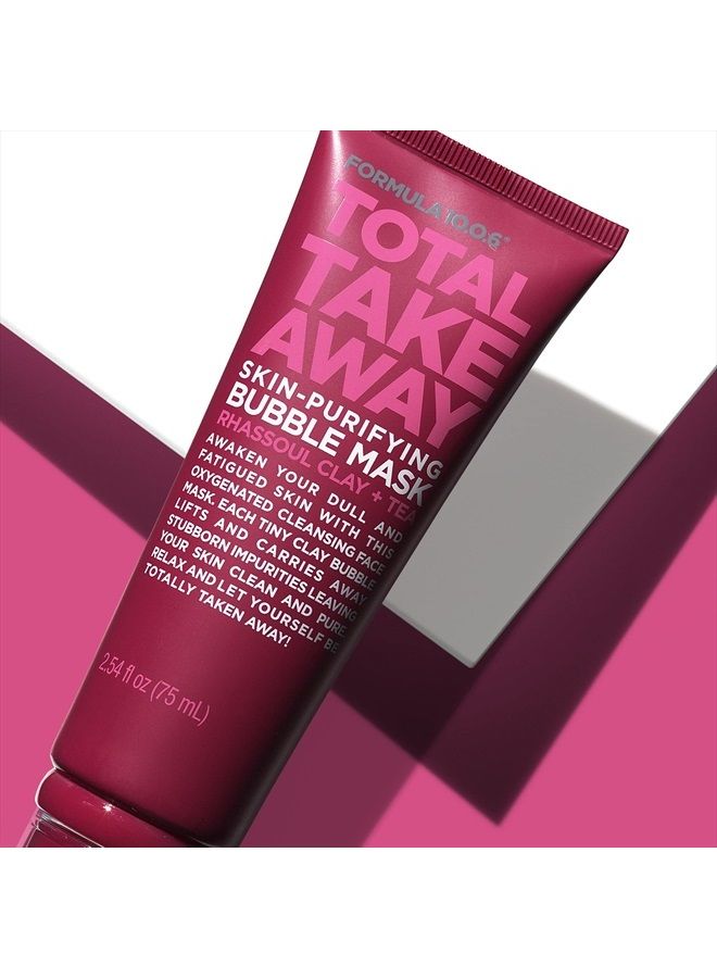 Formula 10.0.6 - Total Take Away Skin-Purifying Bubble Mask - Bubble Clay Mask, Lifts & Carries Away Impurities, Vegan, Paraben-Free, Sulfate-Free & Cruelty-Free, 2.54 Fl Oz