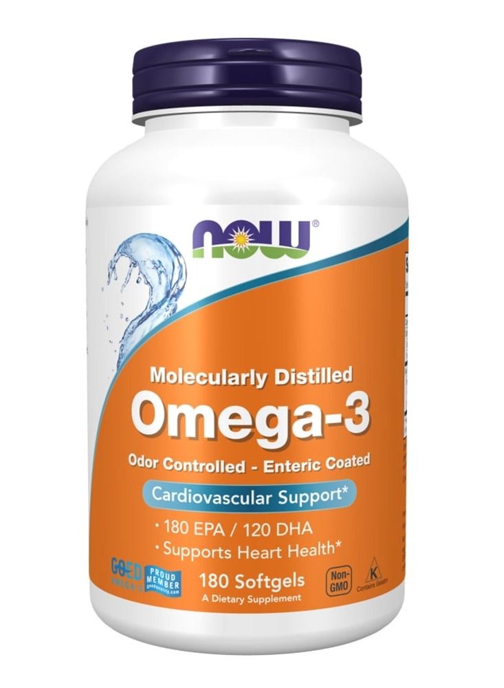 Now Omega 3, 180 Softgels, 1000 mg