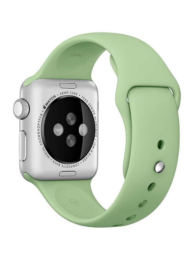 Solid Silicone Replacement Band For Apple Watch Series 5/4/3/2/1 Mint