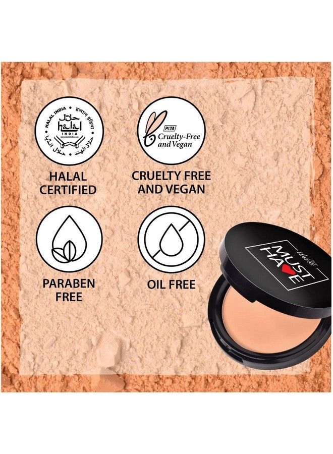 Must Have Velvet Matte Pressed Compact Powder Pure Ivory 9G High Coverage Ultra Blendable Face Makeup Spf 15 Oil Free Fresh Matte Finish Look 100% Natural