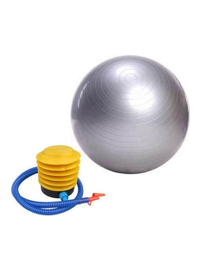Anti Burst Yoga Ball  Fitness Gym Exercise Silver 65cm