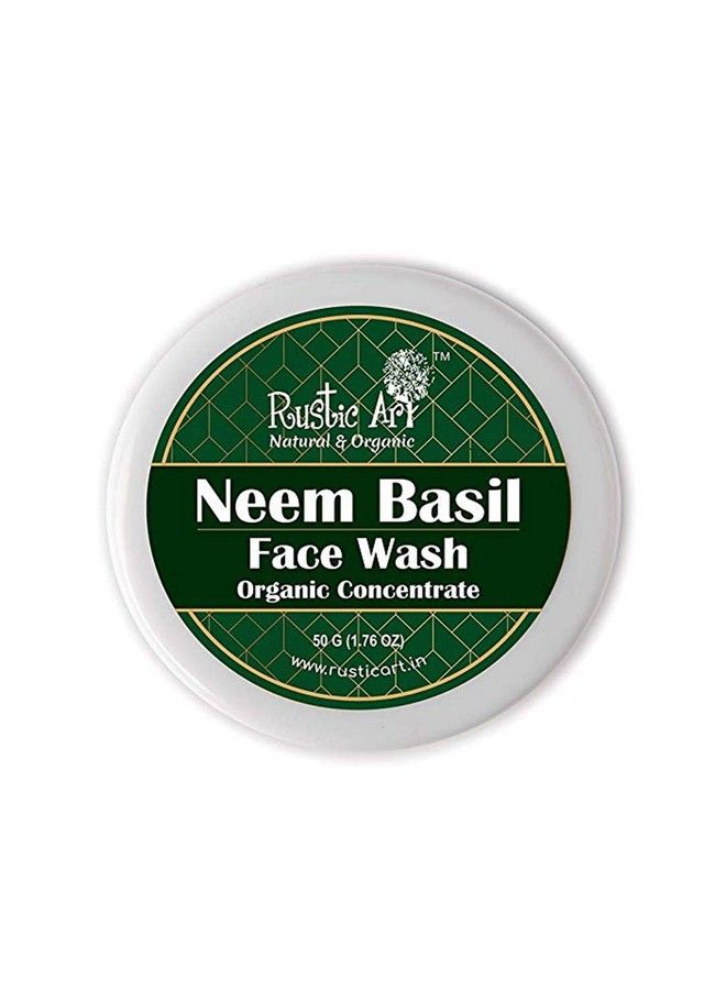 Organic Face Wash Concentrates For Deep Cleansing & De Tanning With Neem Basil & Sandal 50 Gms Each