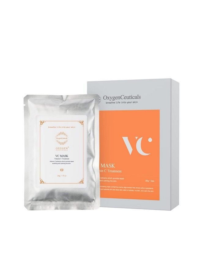 Vc Mask Premium Peel Off Algae Mask Vitamin C Peel Off Mask 30 Gram/1 Oz (5 Packs)