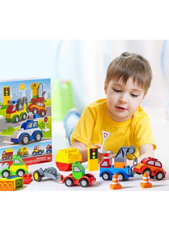 Building Toys Set Build Your Own Toy Cars & Trucks With Building Blocks For Toddlers 35+