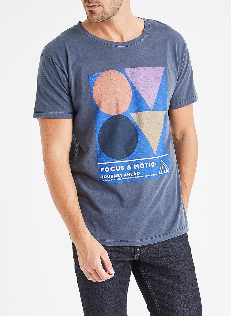 Graphic Print T-Shirt Slate Grey