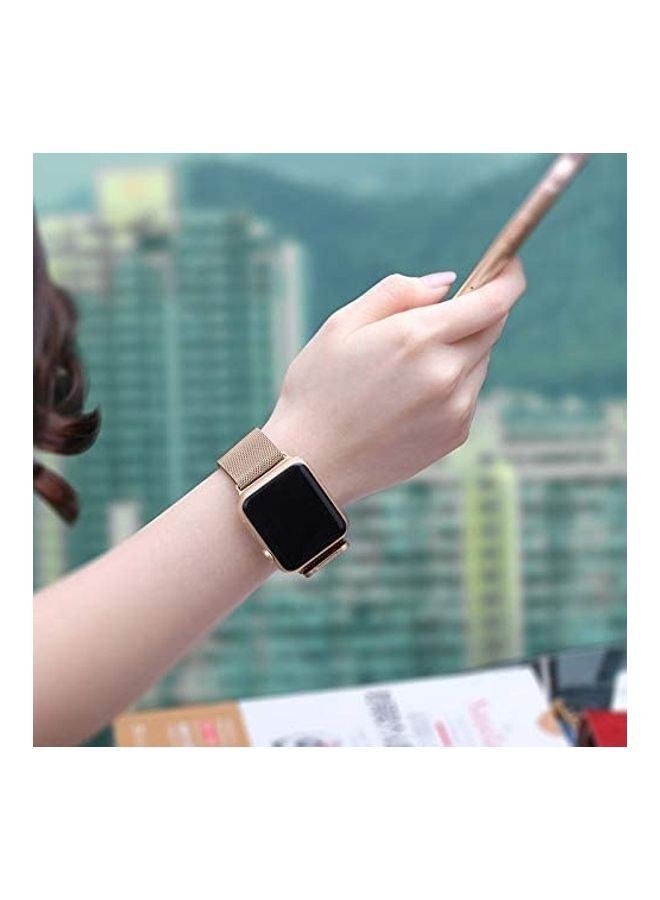 Replacement Band For  Apple Watch BandS 42/44 mm Gold