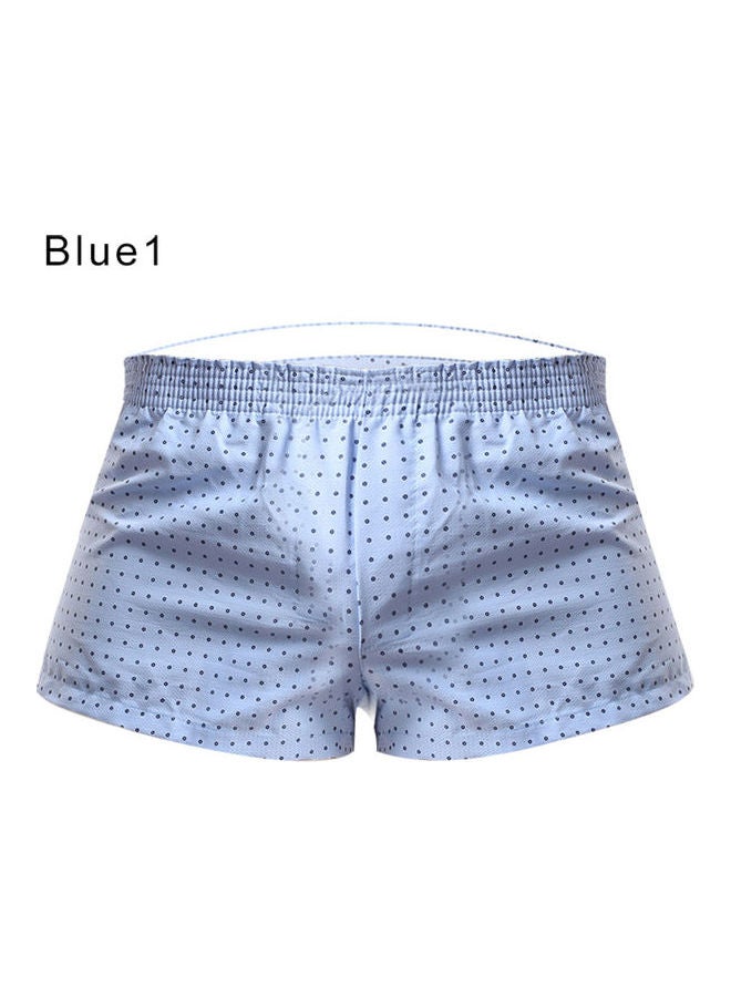 Fashionable Dots Clover Printed Boxers Blue