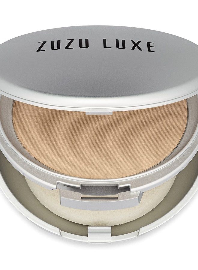 ZUZU LUXE Mineral Powder (D-10 - Pale Ivory/Cool Undertones), Dual Powder Foundation, Pressed mineral powder, medium to full coverage, natural finish. Natural, Paraben Free, Vegan, Gluten-free, Cruelt