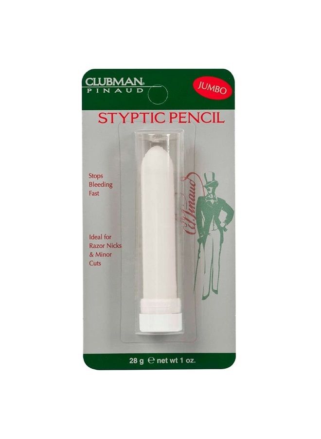 Jumbo Styptic Pencil, Treat and Seal Shaving Cuts Instantly, Anti-hemorrhaging Stick, First Aid Device, White, 1 oz