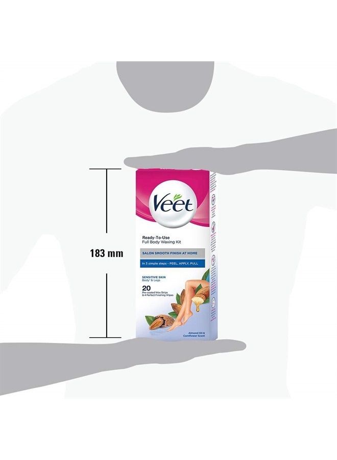 Full Body Waxing Kit - Sensitive Skin (Pack of 20 Wax Strips)
