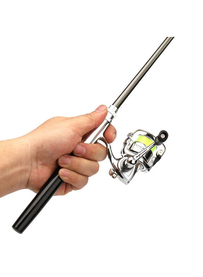 Collapsible Fishing Rod Reel Combo Mini Pen Fishing Pole Kit Telescopic Fishing Rod Spinning Reel Combo Kit