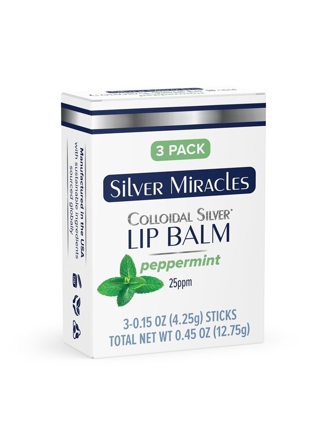 Colloidal Silver Lip Balm - TUBE - 3 Pack