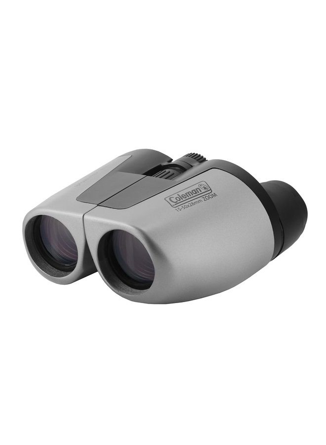 15-50x28 Compact Zoom Binoculars, Silver (CZ155028)