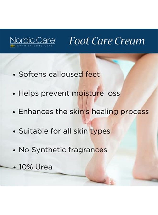 Foot Care Cream (2 pack) + Hand Cream | Hydrates and Treats Severely Dry Feet & Cracked Heels | Urea & Glycerin Relieves Itchy Dry Skin