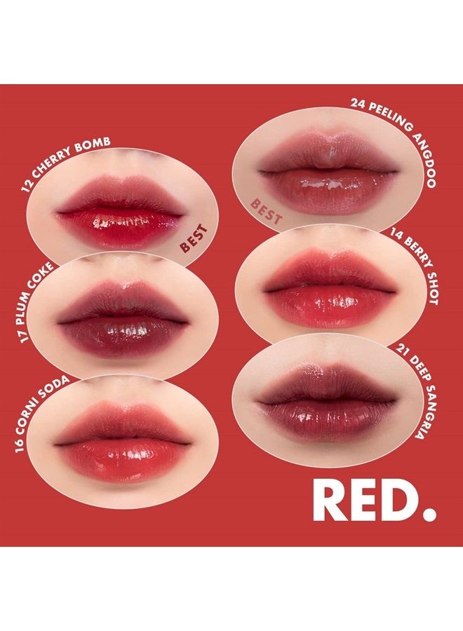 Juicy Lasting Tint 26 VERY BERRY PINK 5 0.2 fl Oz, Vivid color, Juicy & Glossy Finish, Long-lasting, MLBB, moisturizing, Highly-Pigmented, Clear & Natural Makeup, Lip Tint for Daily Use, K-beau