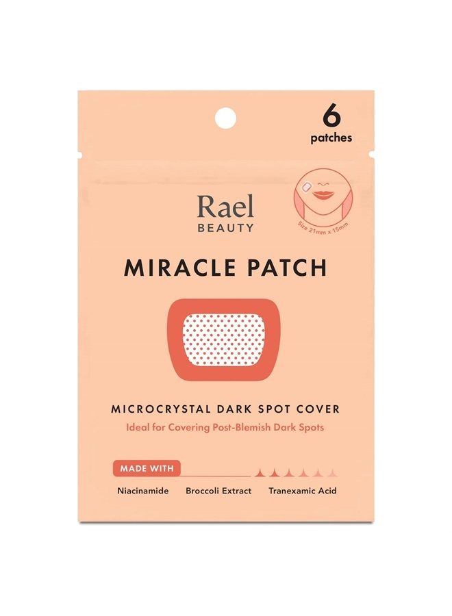 Pimple Patches, Miracle Microcrystal Spot Cover - Dark Spot Corrector, Hydrocolloid, Post Acne, with Skin Brightening, for All Skin Types, Vegan, Cruelty Free (6 Count)