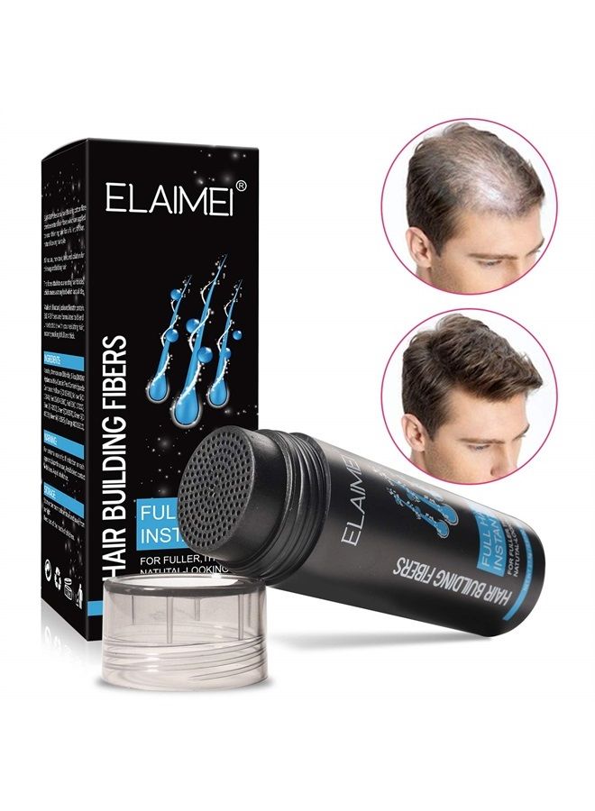 Hair Fibers for Thinning Hair Dark Brown, Hair Building Fibers for Men Women with Hair Fiber Spray Applicator, Hair Building Fibers Refill Thicker Hair in 15 Seconds, Conceals Hair Loss & Look Younger