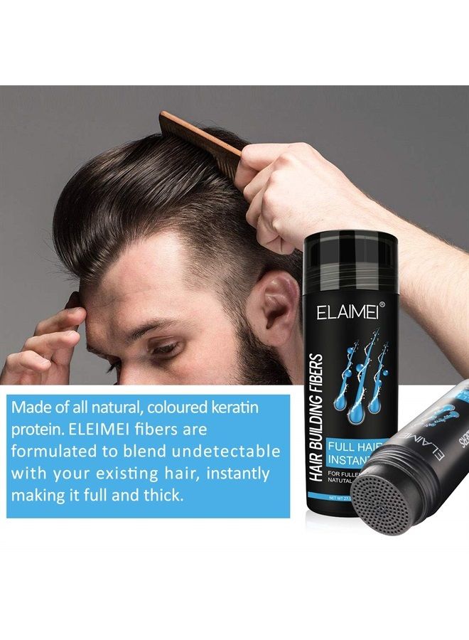 Hair Fibers for Thinning Hair Dark Brown, Hair Building Fibers for Men Women with Hair Fiber Spray Applicator, Hair Building Fibers Refill Thicker Hair in 15 Seconds, Conceals Hair Loss & Look Younger