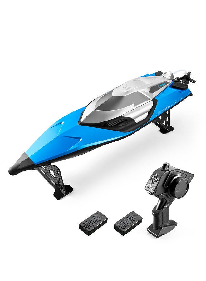 RC Boat Remote Control Boats 70km/h High Speed 2.4GHz RC Boat Toy Gift for Kids Adults Boys Proportional Throttle Capsize Reset Low Battery Alarm 2 Battery