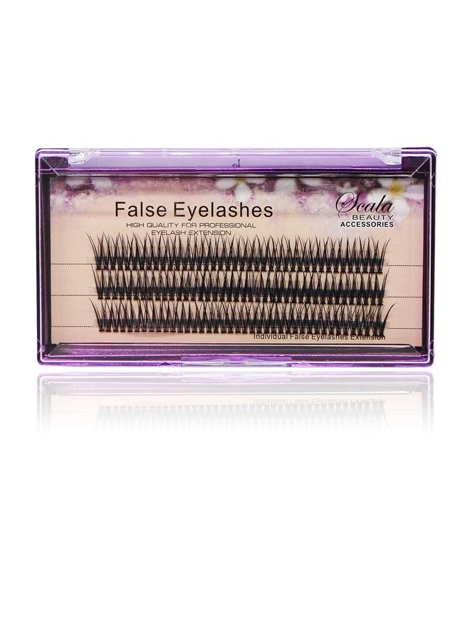 120pcs 0.10mm Thickness Handmade Fish Tail False Lahses Thick Natural Long Black Individual False Eyelashes Fake Eye Lashes Extensions Makeup Tool (10mm)