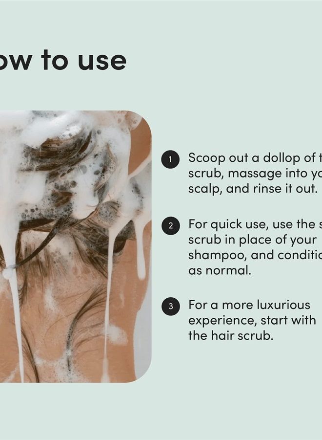 hers detox scalp scrub with salicylic acid and aloe vera extract to exfoliate and moisturize the scalp, botanical garden scent, no parabens phthalates or sulfates, cruelty free, 8oz