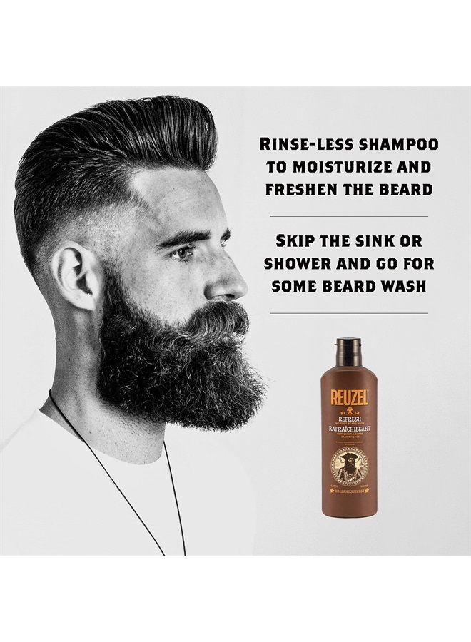Refresh No Rinse Beard Wash, Mens Beard Wash, 200 ml