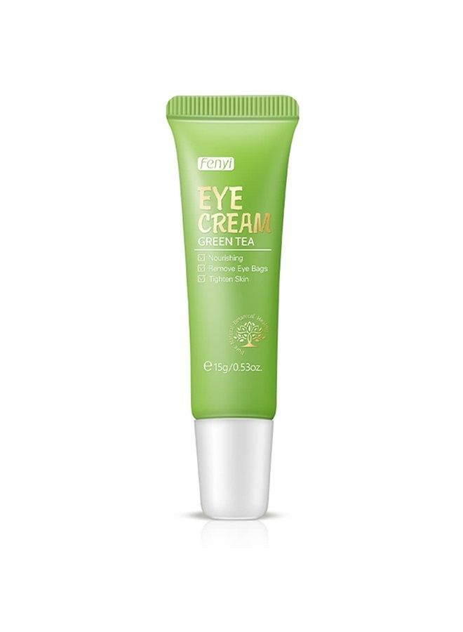 Green Tea Eye Care Cream Eliminate Eye Bag Dark Circles Tea Leaf Extract Eye Cream for Nourishing Eye Areas & Tightening the Skin