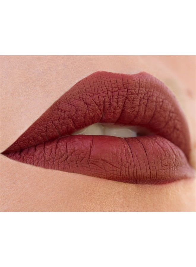 Suavecita Lipgrip Matte Liquid Lipstick Dancing Queen Brick Red With Hints Of Pink Lip Color Long Lasting Lip Makeup