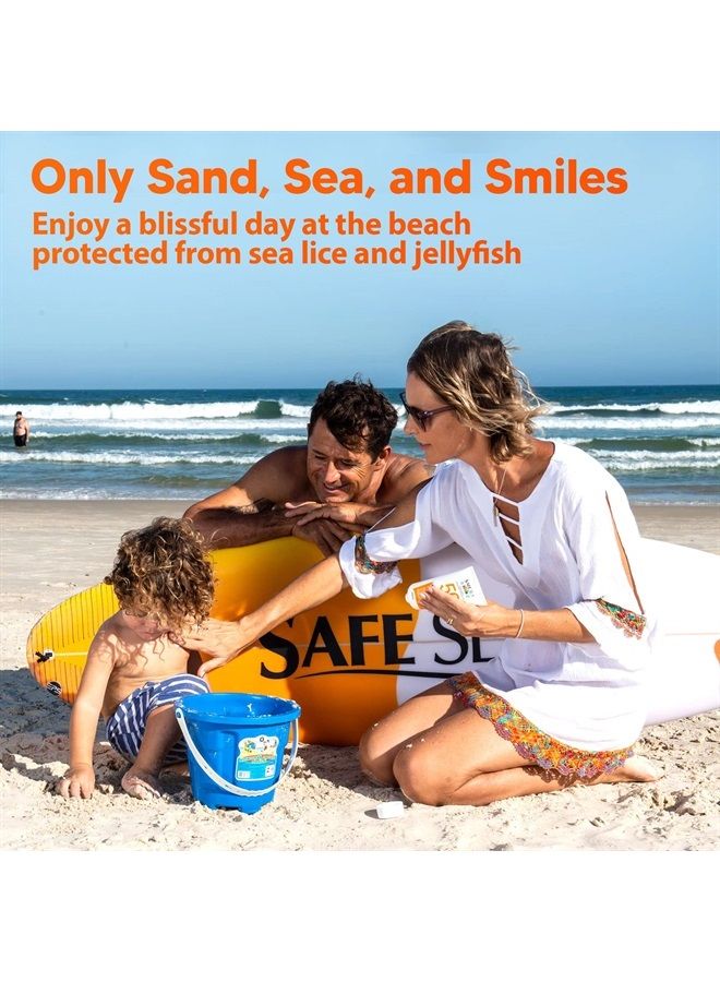Safe Sea SPF50+ Kids Sunscreen | Travel Size 3.4 oz. | For sensitive skin | anti-jellyfish and Sea Lice sting protective lotion | Coral reef safe sunscreen