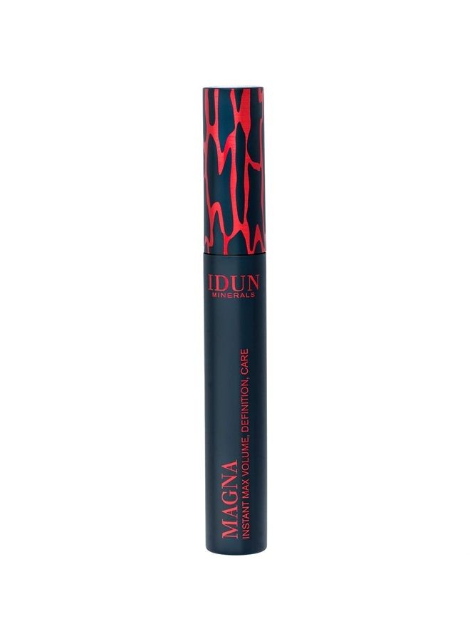 Magna Mascara, Volumizing, Clump & Cruelty Free, Lash-Hydrating Mineral Infused with Sunflower Seed Oil & Formulated for Sensitive Eyes, Vegan, 008 Black, 0.44 Oz