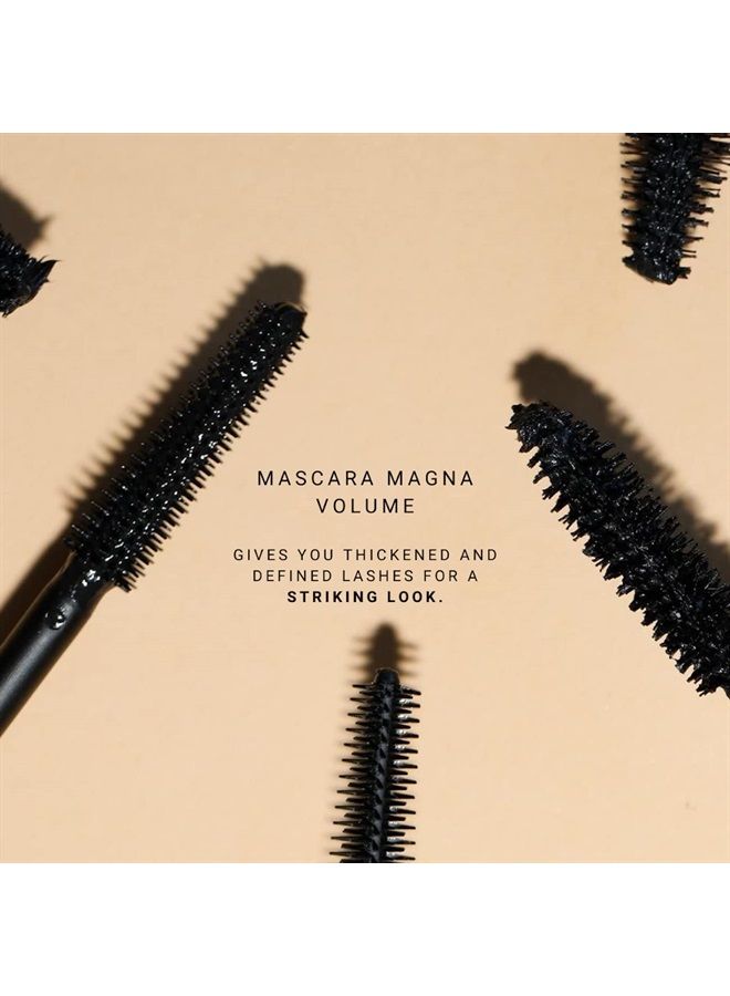 Magna Mascara, Volumizing, Clump & Cruelty Free, Lash-Hydrating Mineral Infused with Sunflower Seed Oil & Formulated for Sensitive Eyes, Vegan, 008 Black, 0.44 Oz