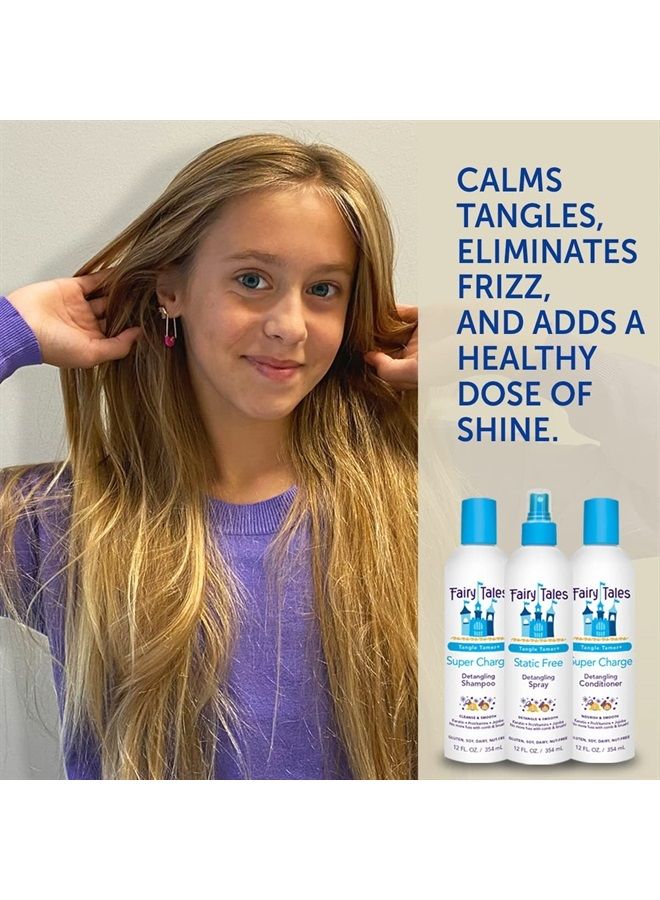 Tangle Tamer Detangling Shampoo and Conditioner for Kids - Ultra Moisturizing and  Anti Frizz Protection  - Paraben Free, Sulfate Free - 12 Oz each Bottle - 2 pack