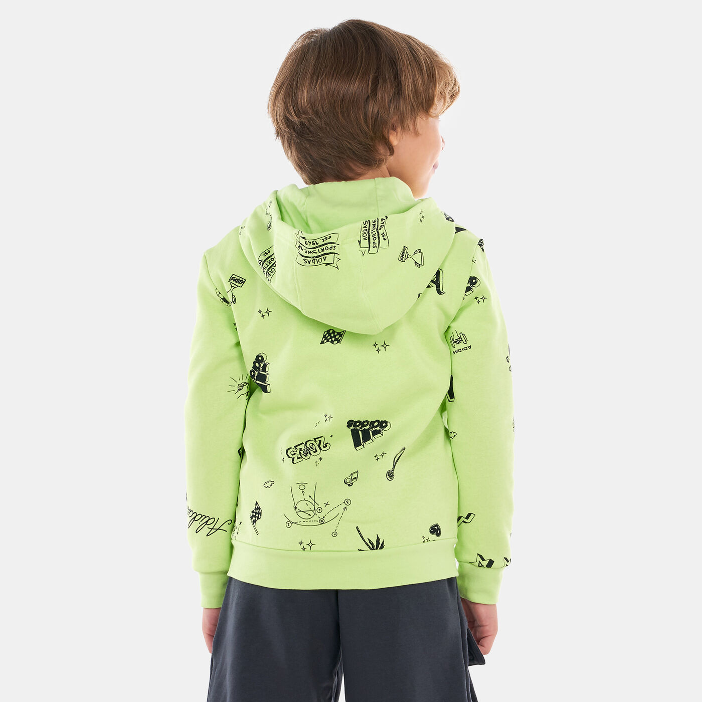 Kids' Brand Love Allover Print Full-Zip Hoodie