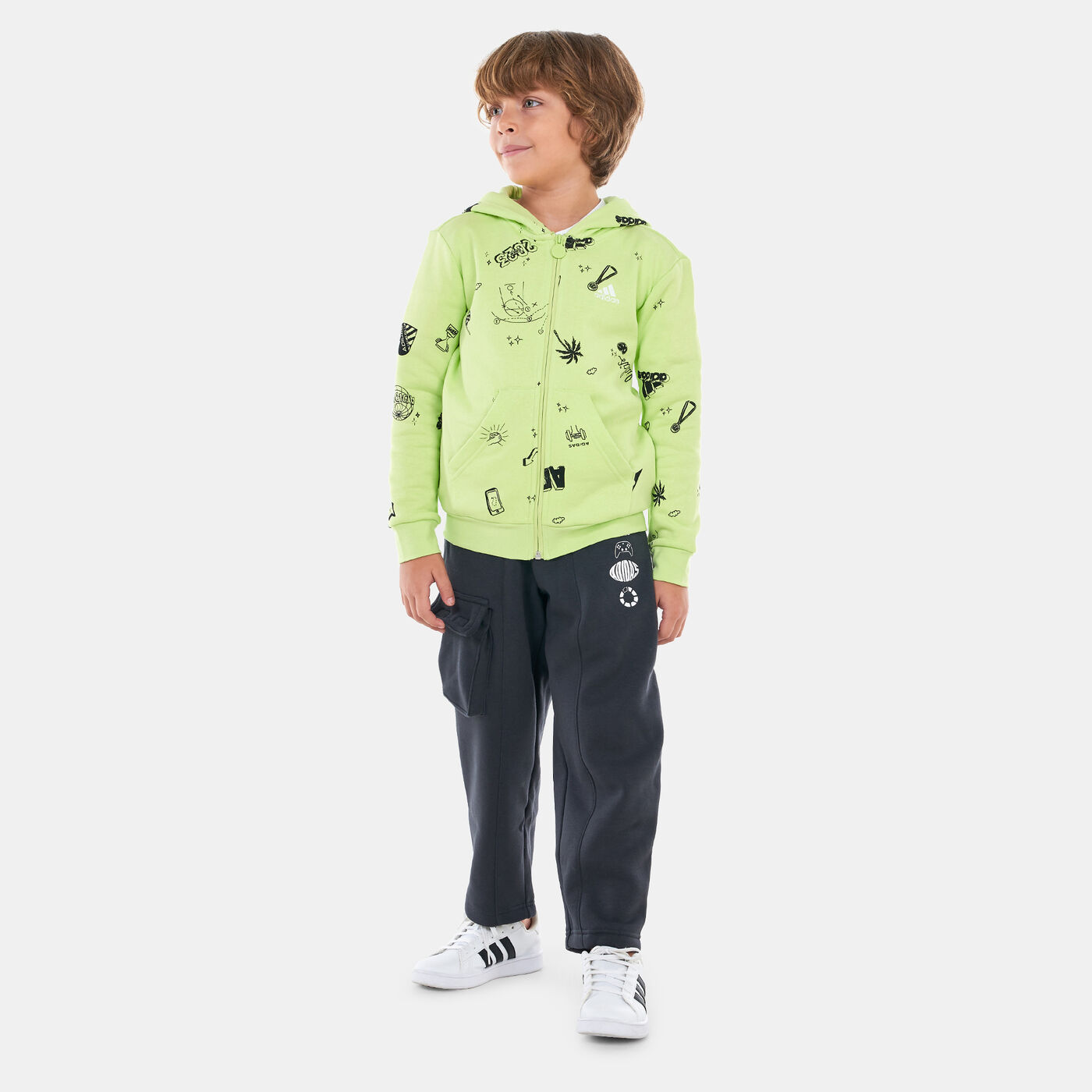 Kids' Brand Love Allover Print Full-Zip Hoodie