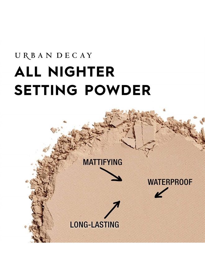 Urban Decay All Nighter Waterproof Setting Powder - Lightweight, Translucent Makeup Finishing Powder - Smooths Skin + Minimizes Shine - Lasts Up To 11 Hours