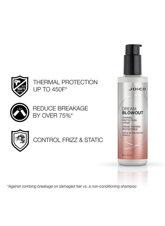 Dream Blowout Thermal Protection Crème | For Most Hair Types | Thermal Heat Protection | Control Frizz & Static | Faster Drying Time | Humidity Protection | Reduce Breakage | 6.7 Fl Oz
