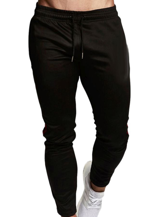 Side Striped Joggers Black