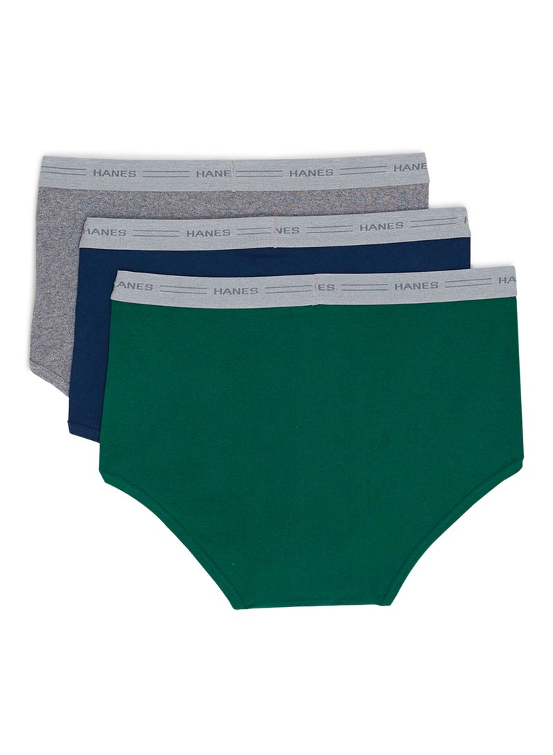 3-Piece Tagless Cotton Briefs Assorted Color/Print