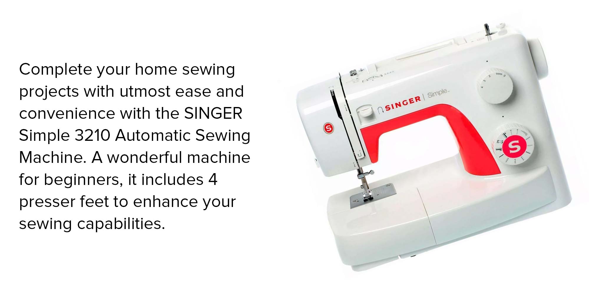 Automatic Sewing Machine 3210 White/Red