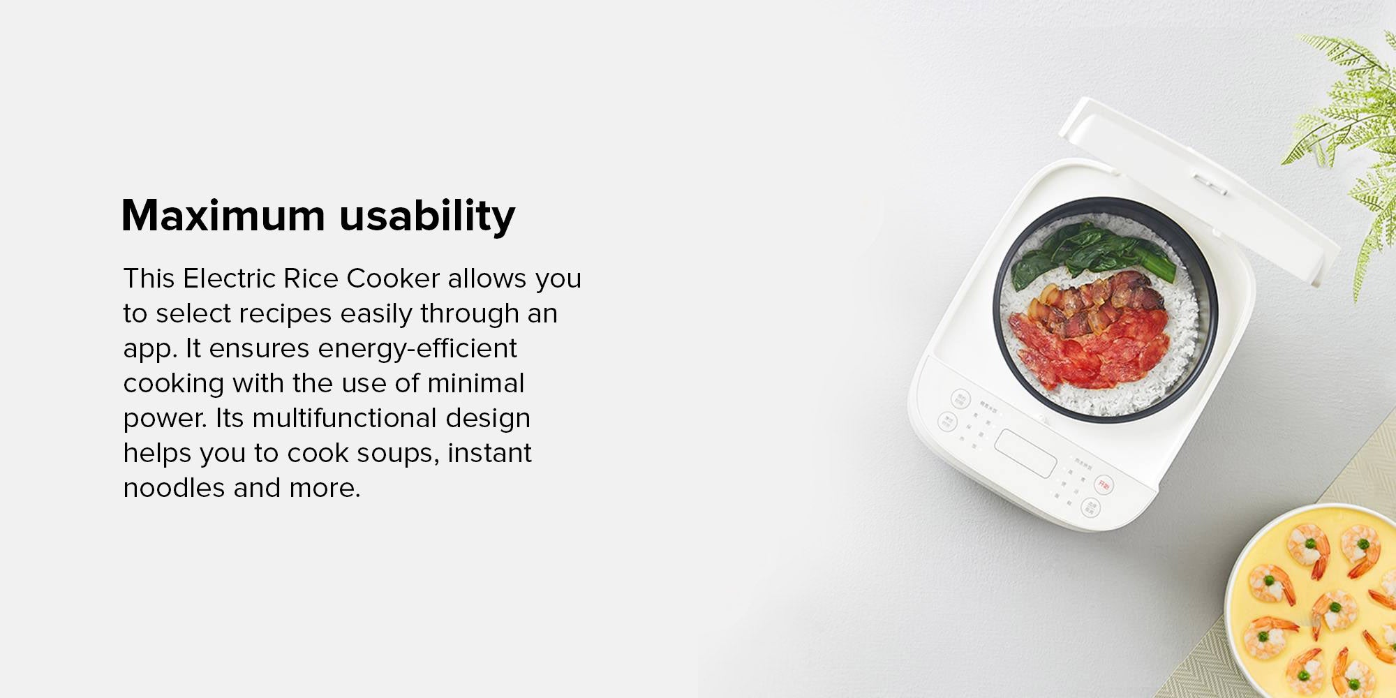 Multifunctional Electric Rice Cooker 4.0 L 860.0 W MDFBD03ACM White