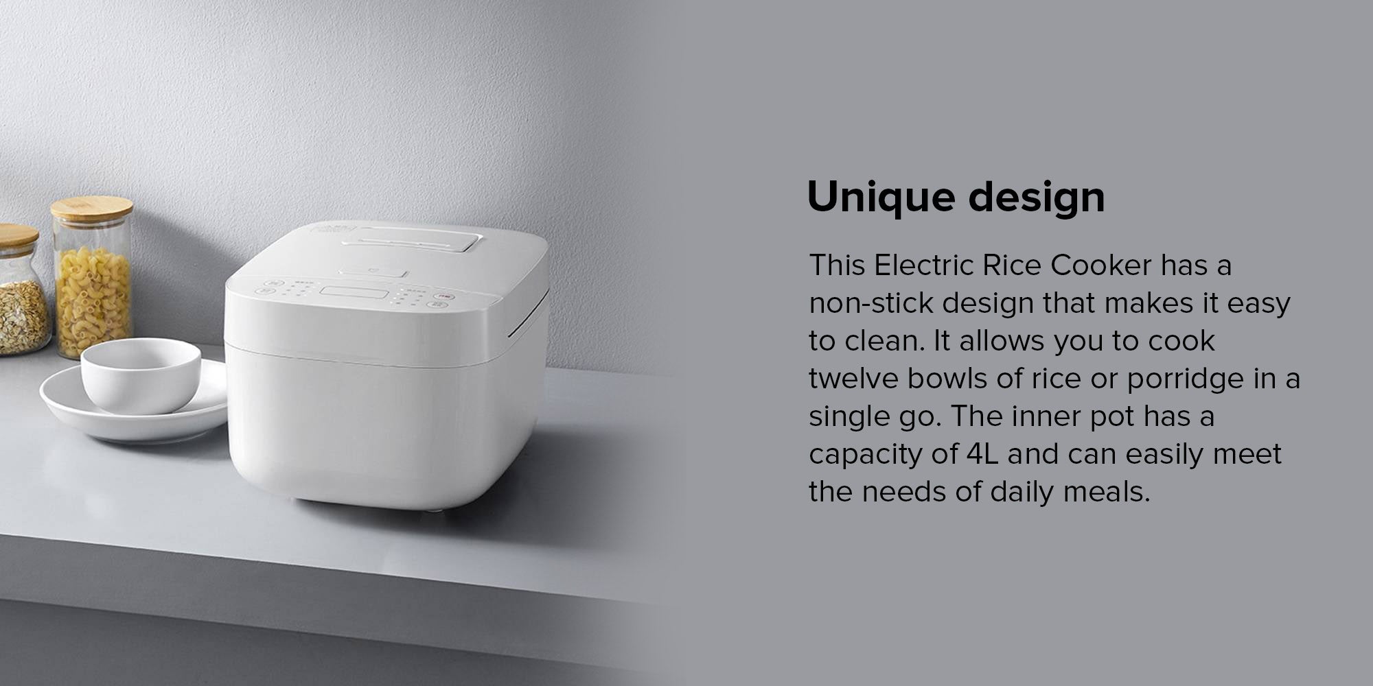 Multifunctional Electric Rice Cooker 4.0 L 860.0 W MDFBD03ACM White