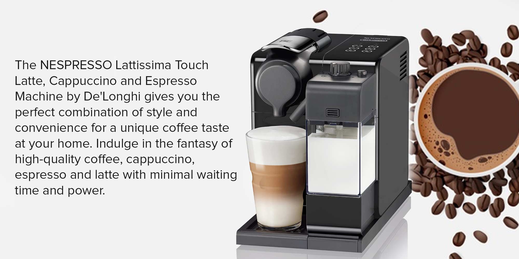 Lattissima Touch Coffee Machine 900 ml 1400 W EN560B Black