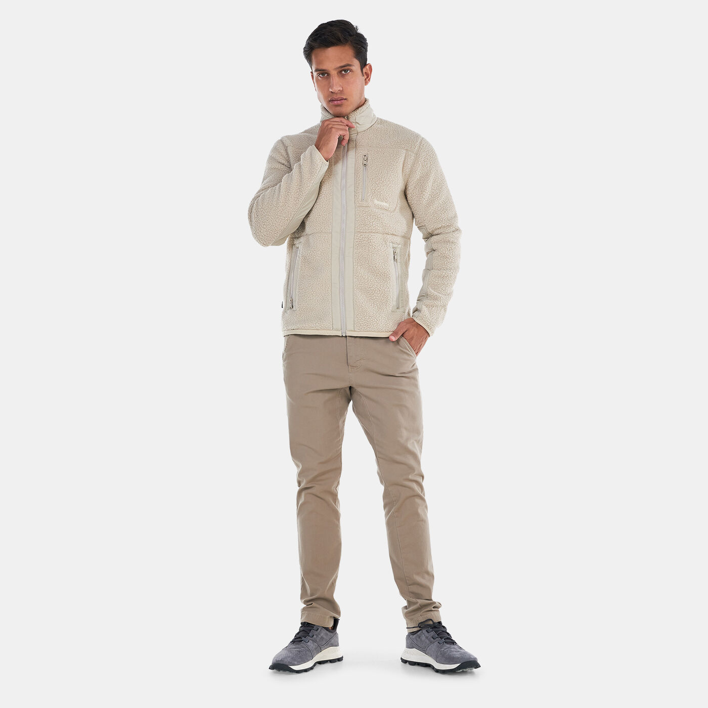 Men's Mix Media Sherpa Fleece Jacket