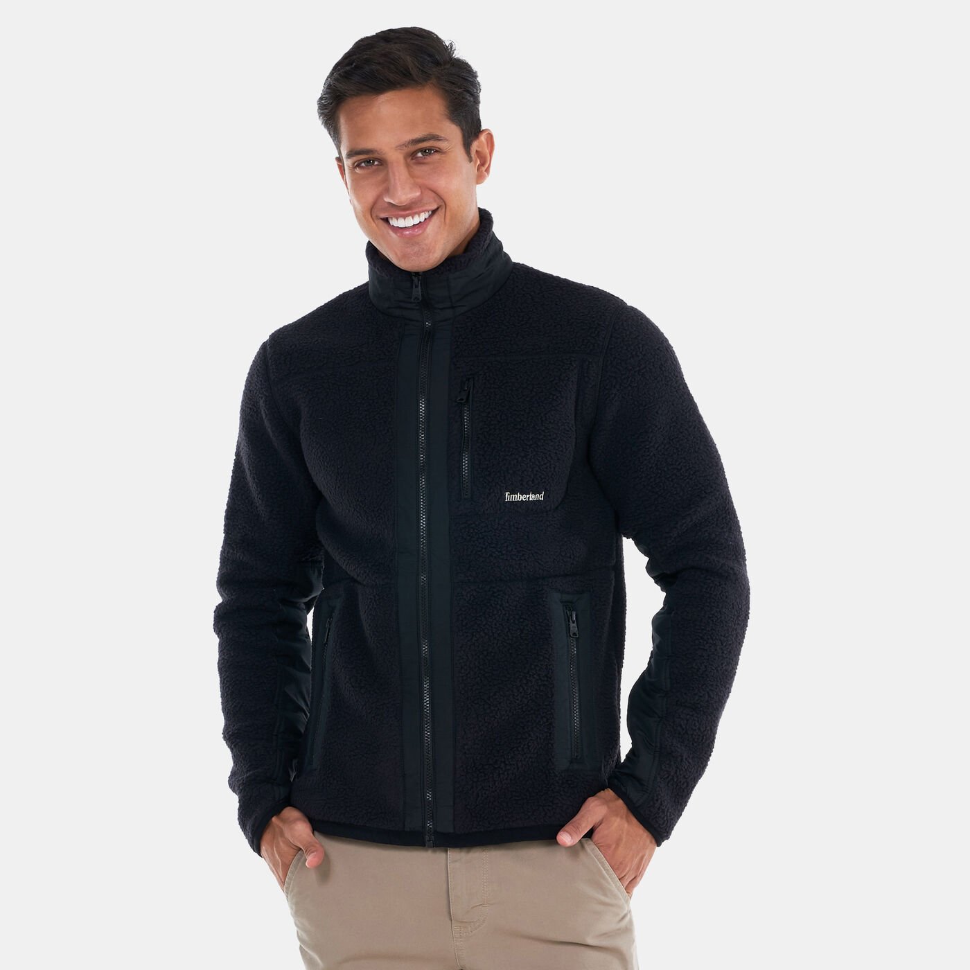 Men's Mix Media Sherpa Fleece Jacket