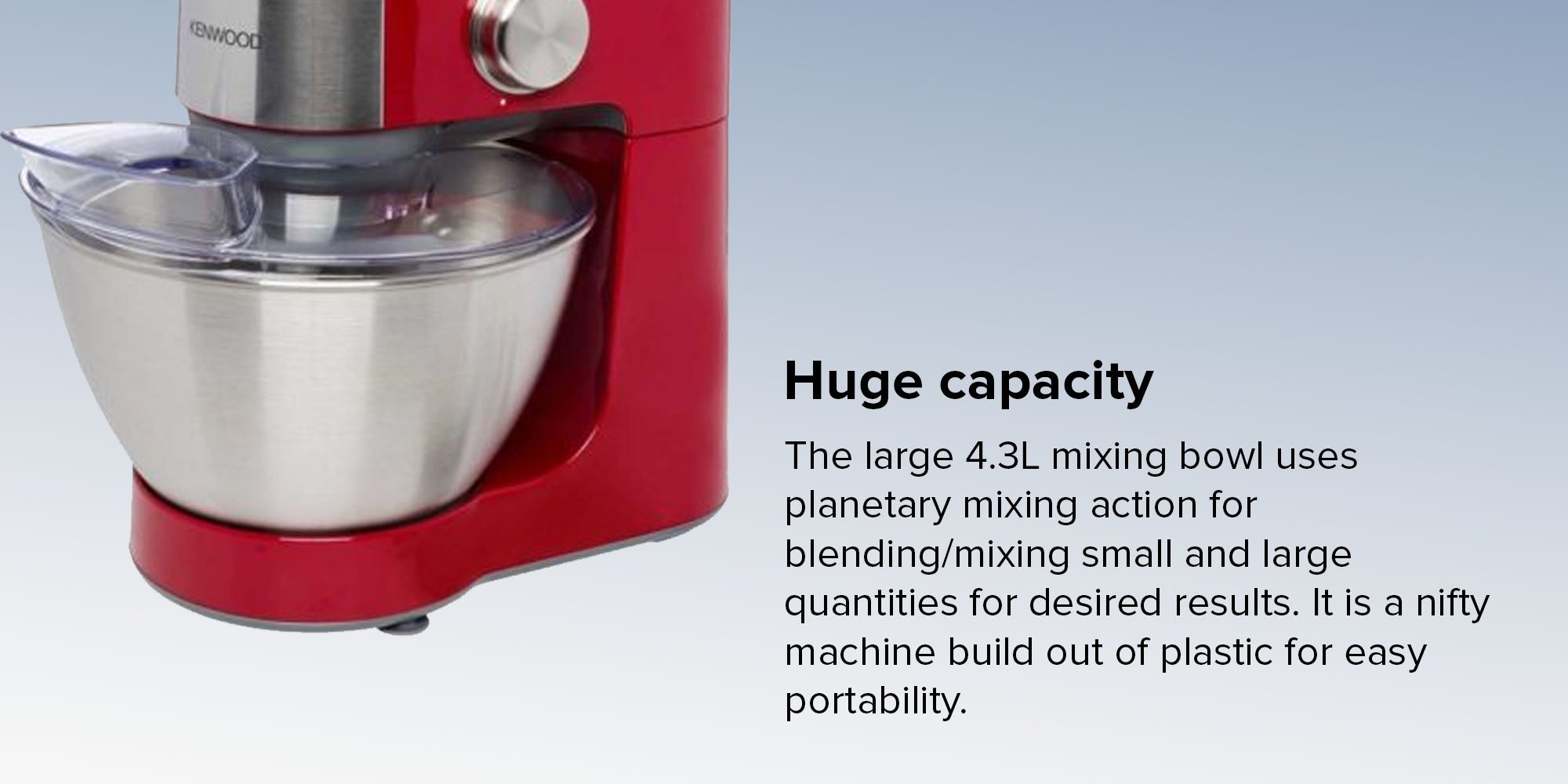 Electric Stand Mixer 900W 4.3 L 900.0 W KM241 Red/Silver