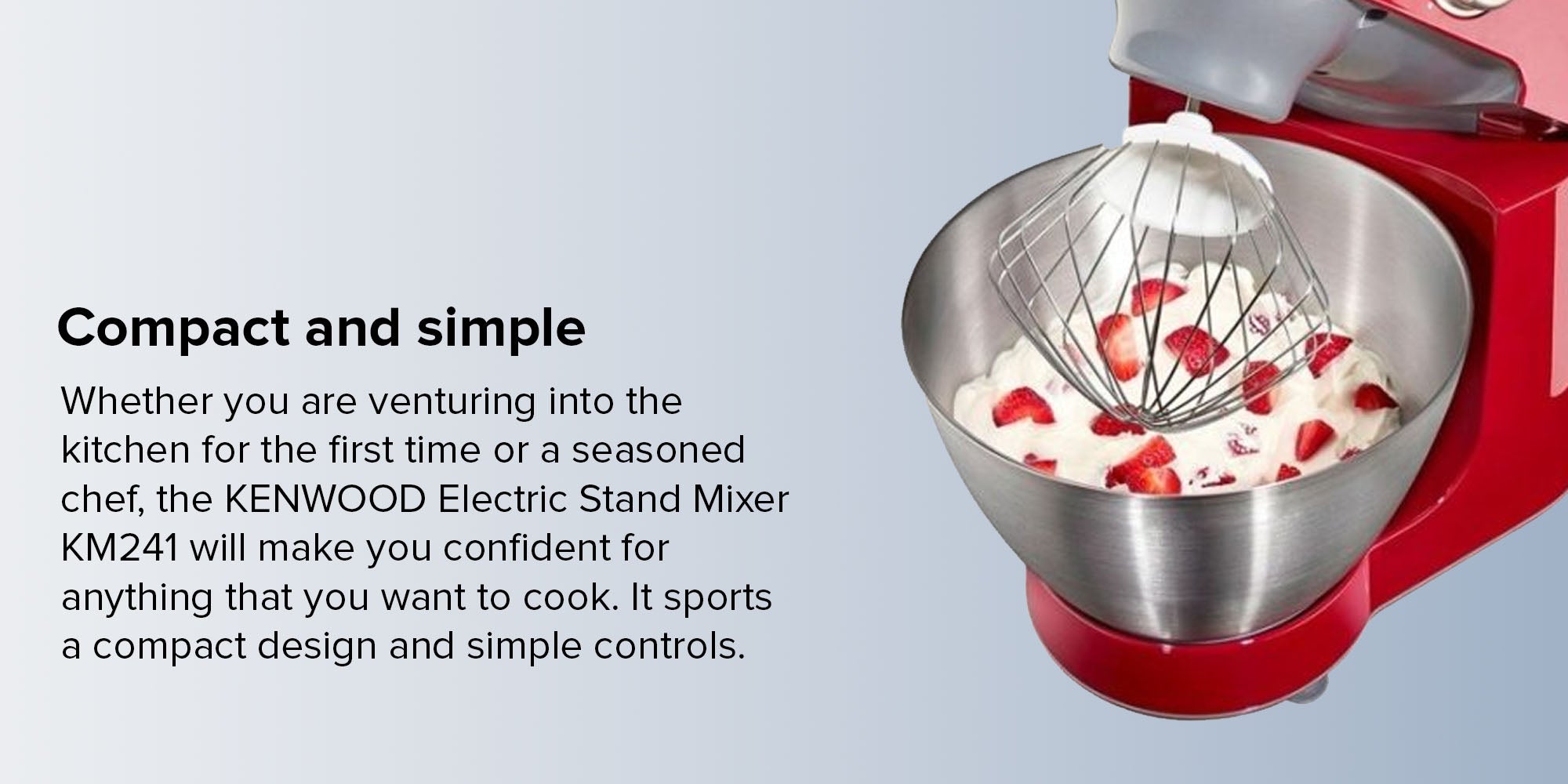 Electric Stand Mixer 900W 4.3 L 900.0 W KM241 Red/Silver