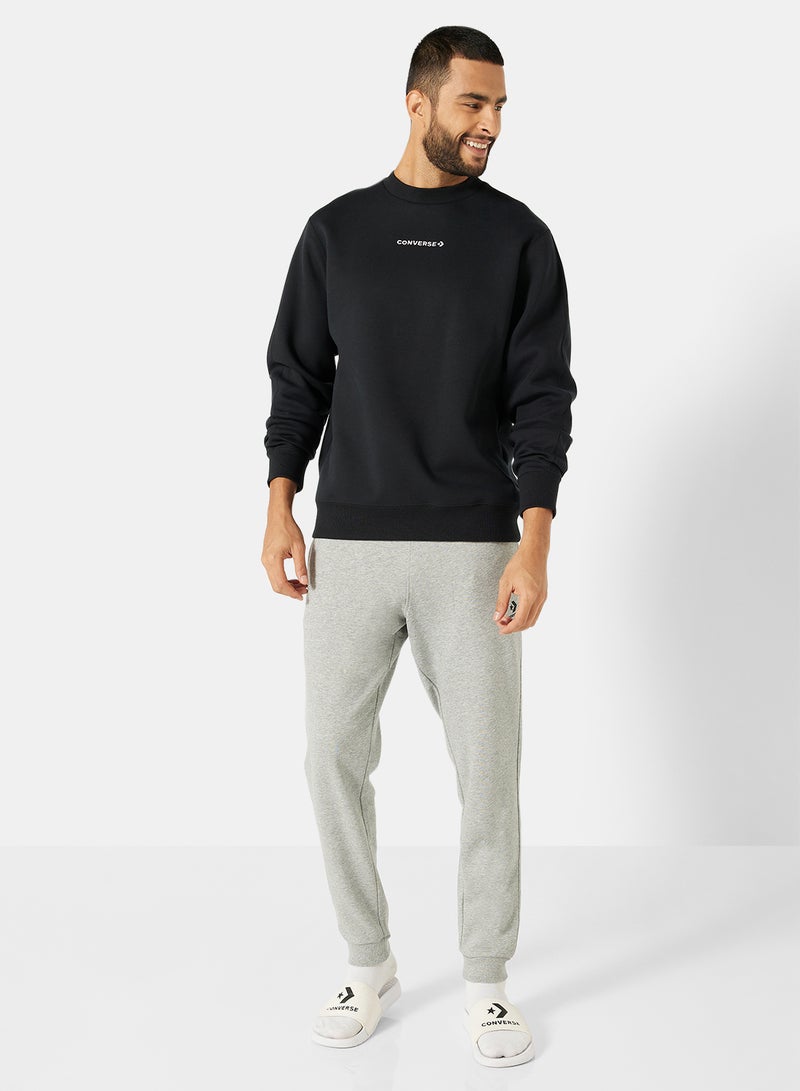 Embroidered Logo Sweatpants Grey