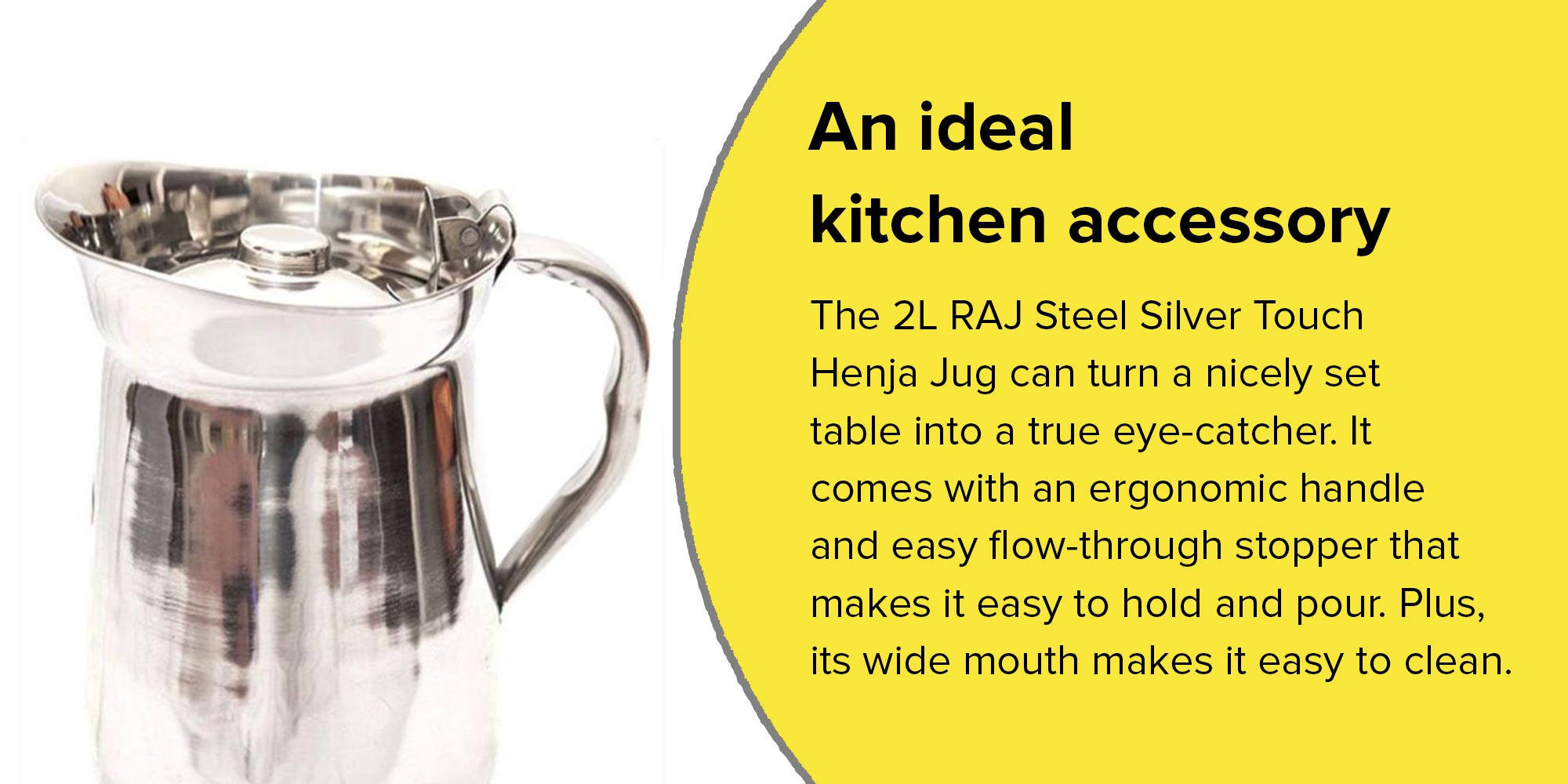 Steel Touch Henja Jug Silver