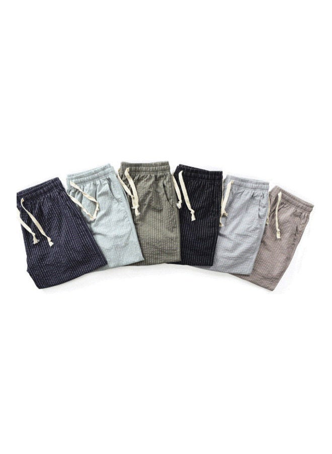 Drawstring Detail Elastic Shorts Light Blue