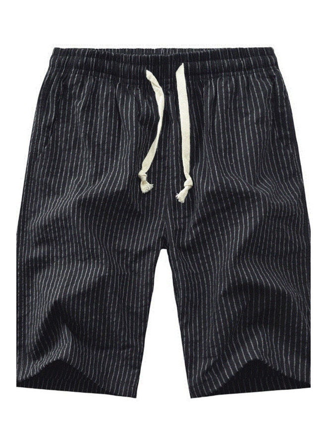 Drawstring Detail Elastic Shorts Light Blue